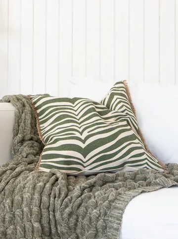 Coussin Zebra 50 x 50cm - Vert - Classic Collection