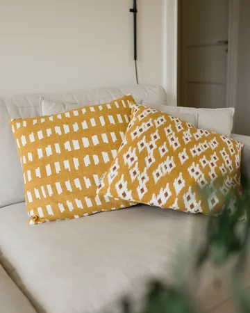 Housse de coussin Ikat Block 50x50 cm - Yellow - Classic Collection