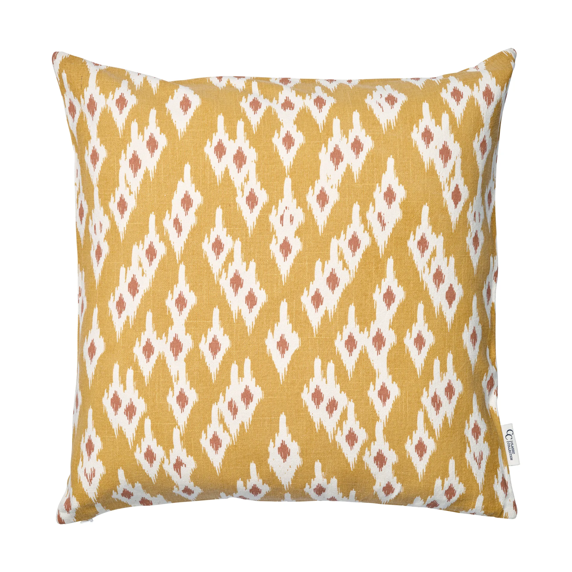 Housse de coussin Ikat Diamond 50x50 cm, Yellow Classic Collection