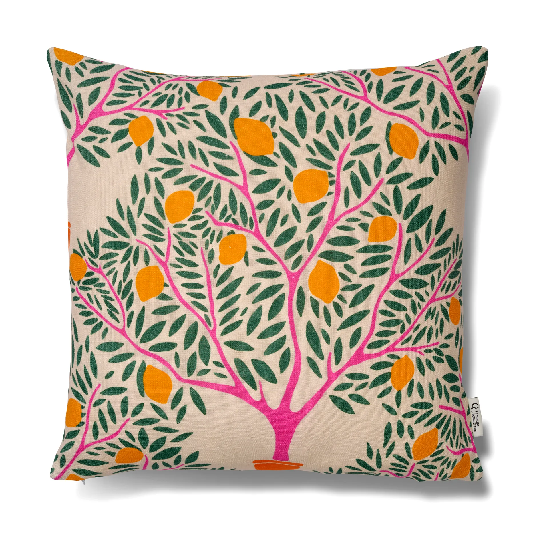 Housse de coussin Lemon garden 50x50 cm, Vert Classic Collection