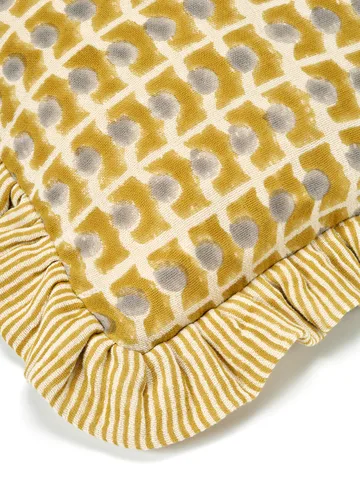 Housse de coussin Ripple 40x60 cm - Jaune - Classic Collection