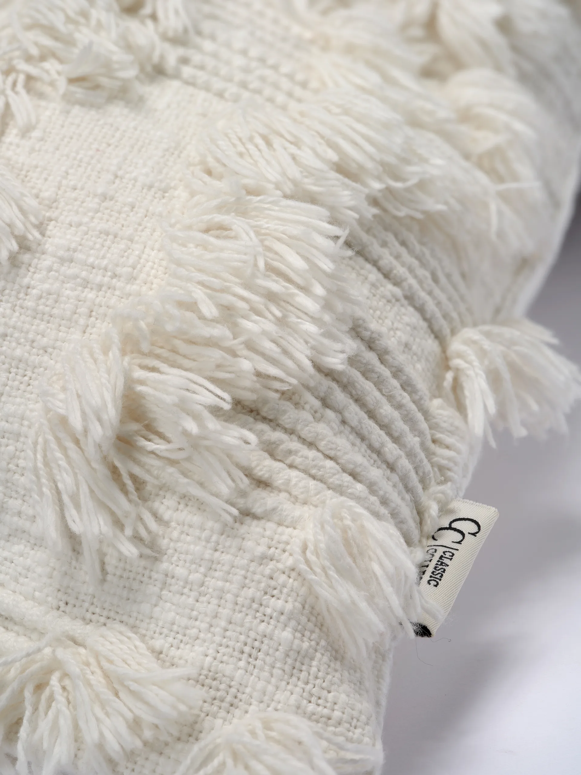 Housse de coussin Rope 50x50 cm, Blanc Classic Collection