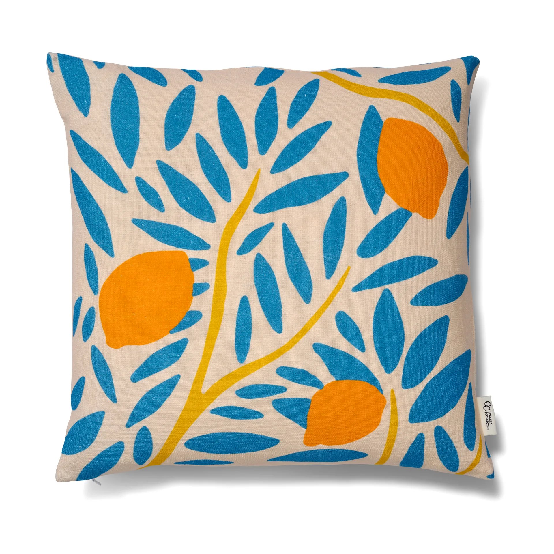 Housse de coussin Sunny Citrus 50x50 cm, Bleu Classic Collection
