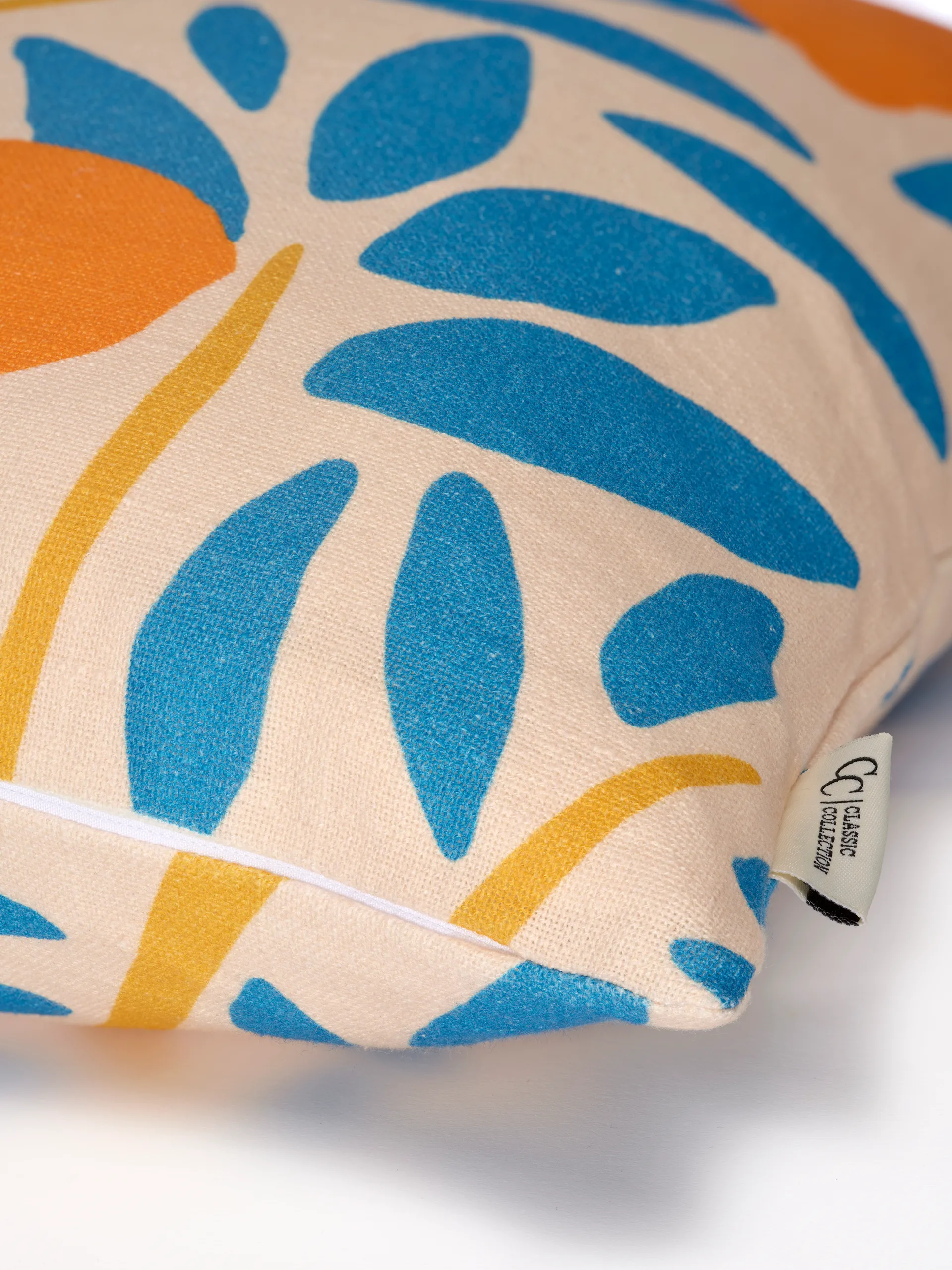 Housse de coussin Sunny Citrus 50x50 cm, Bleu Classic Collection