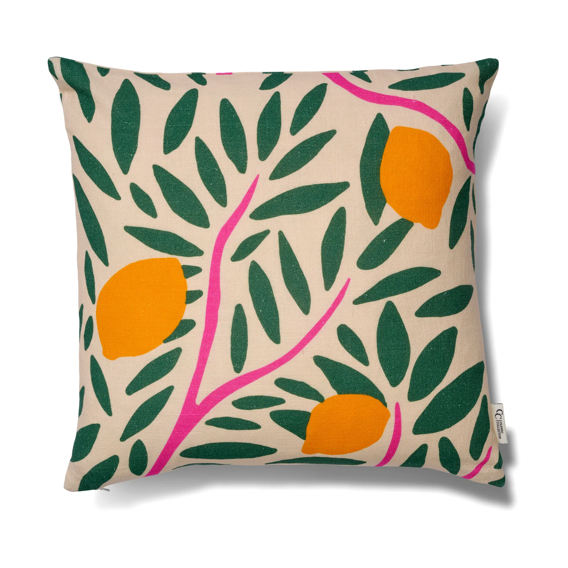 Housse de coussin Sunny Citrus 50x50 cm, Vert Classic Collection