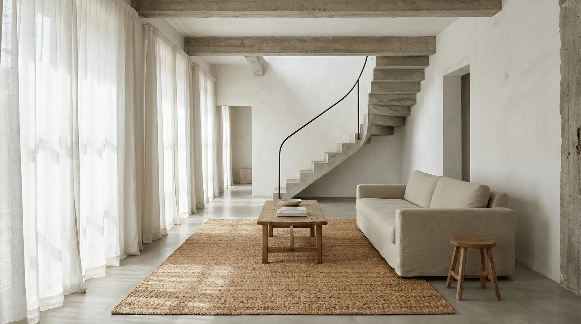 Jute Plain tapis, Naturel, 250x350 cm Classic Collection