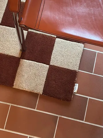 Paillasson Square - Brown-naturel, 60x90 cm - Classic Collection