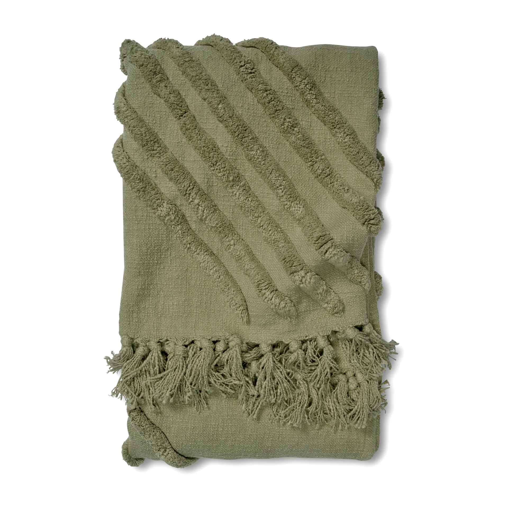 Plaid en coton Edge 130x170 cm, Thé Classic Collection