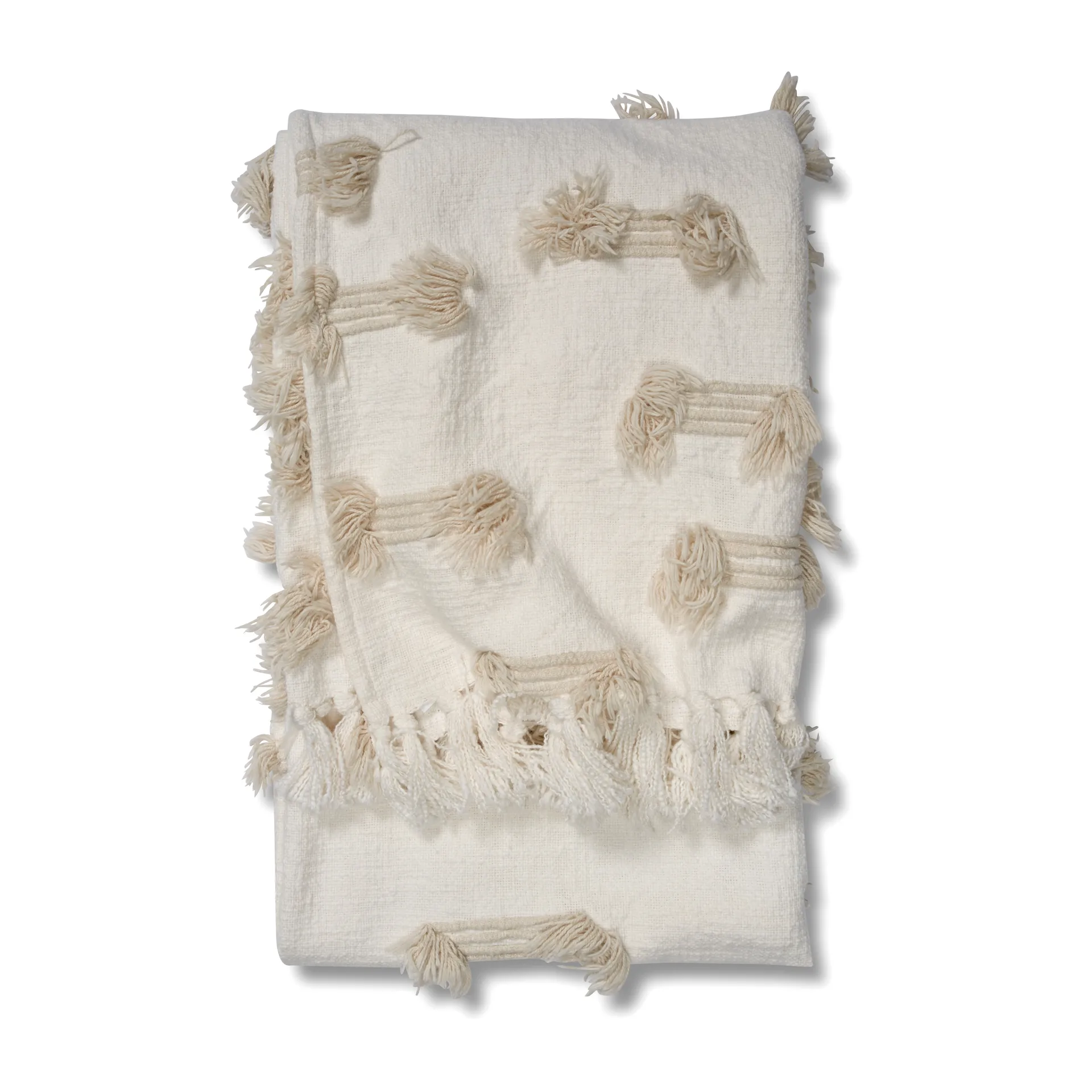 Plaid en coton Rope 130x170 cm, Bouleau Classic Collection