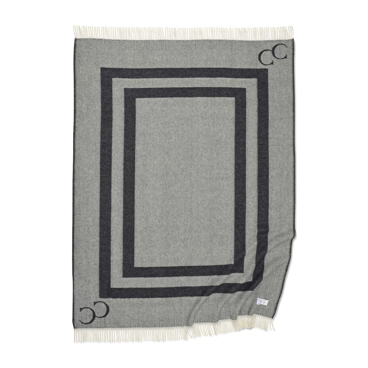 Plaid en laine Monogram 130x200 cm - Noir - Classic Collection