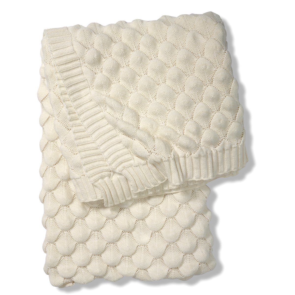 Classic Collection Plaid Gems 130 x 170cm Blanc | Design Scandinave | Plaids & couvertures en coton | Blanc
