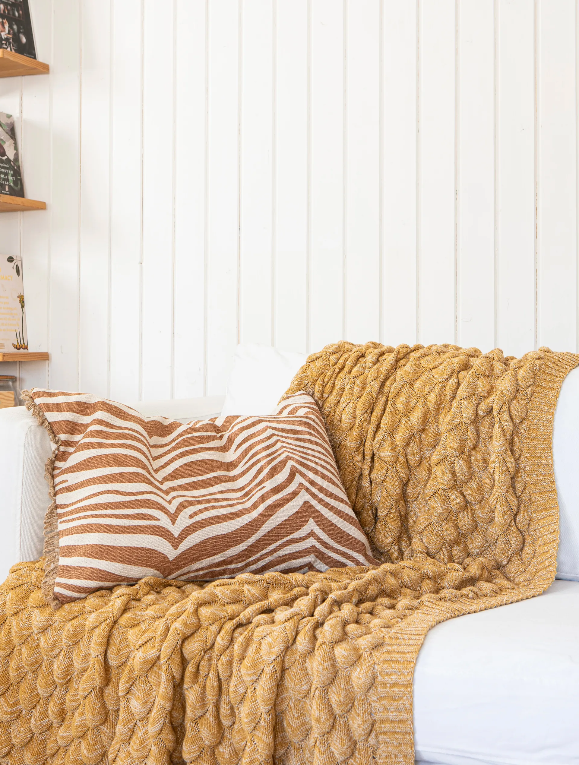 Plaid Gems 130 x 170cm, Jaune Classic Collection