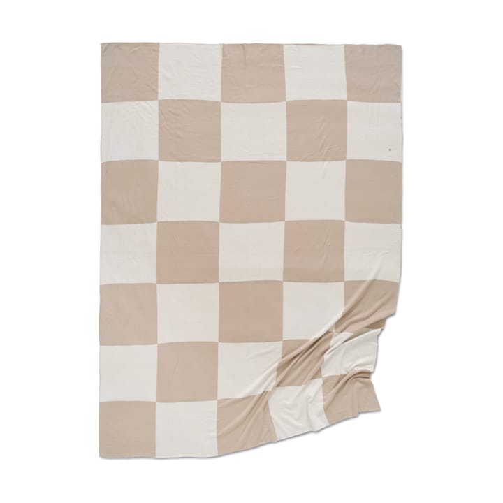 Plaid Square 130x170 cm - Beige-blanc - Classic Collection