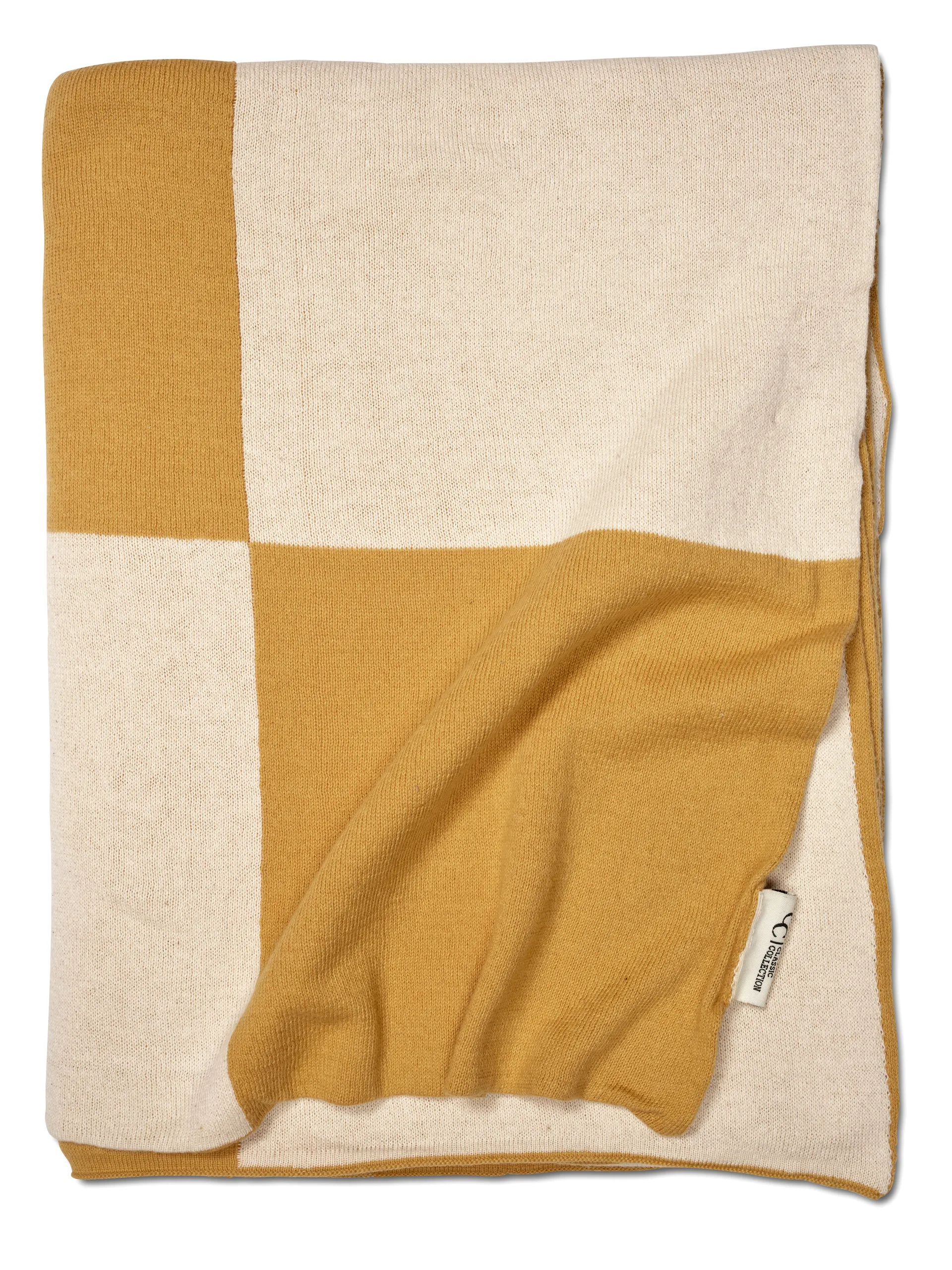 Plaid Square 130x170 cm, Jaune Classic Collection