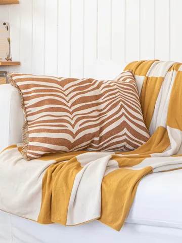 Plaid Square 130x170 cm - Jaune - Classic Collection