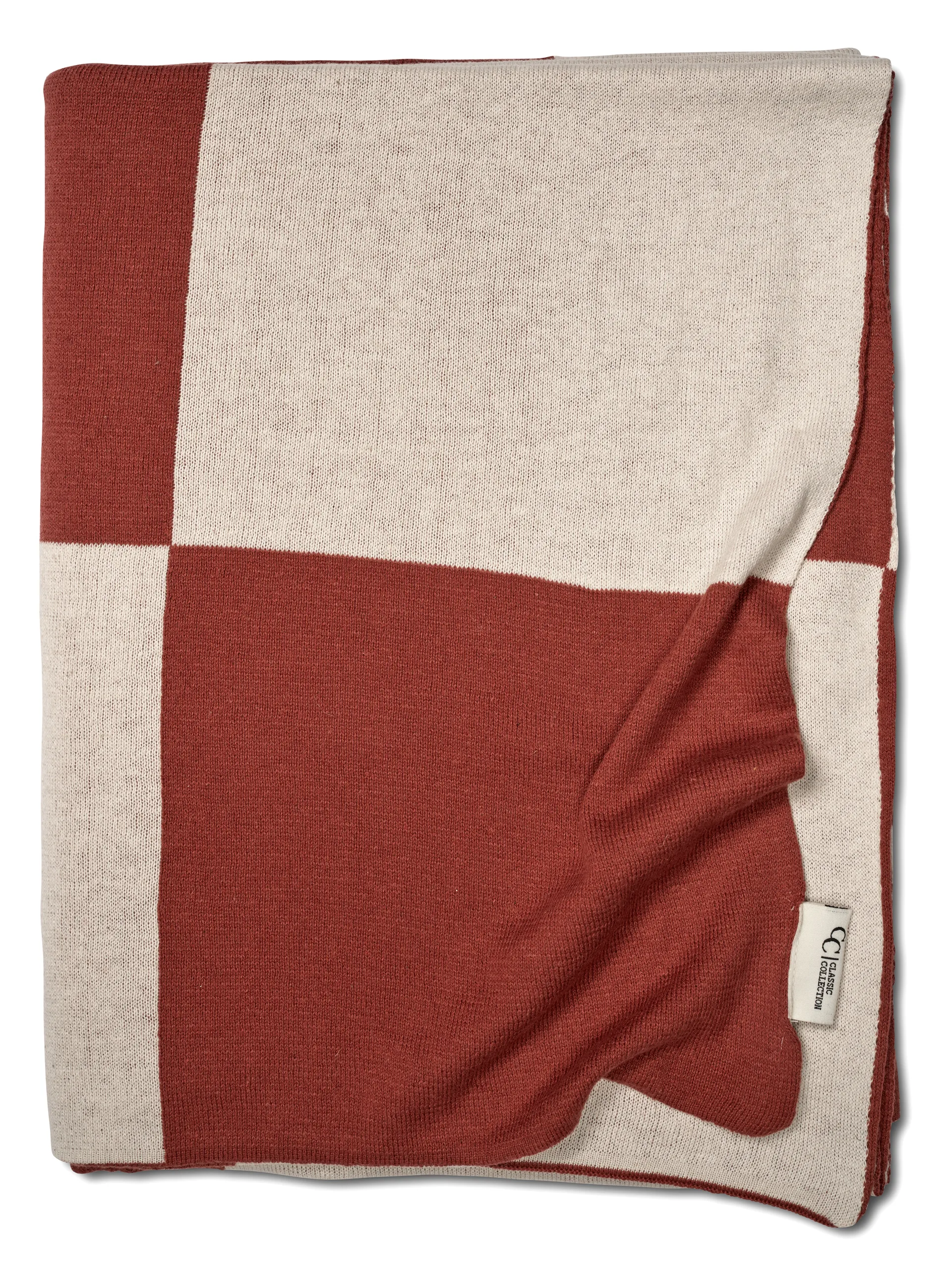 Plaid Square 130x170 cm, Marron foncé Classic Collection