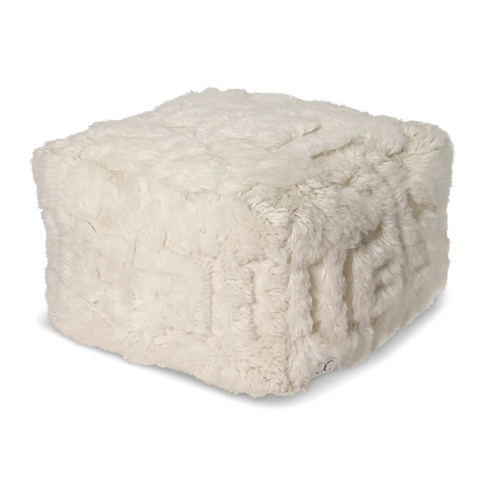 Pouf Casablanca 55x55 cm, Blanc Classic Collection
