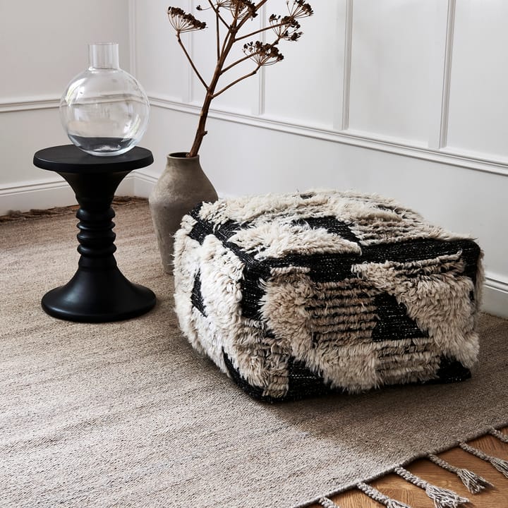 Pouf Marrakesh 55x55 cm - Ivory-charcoal - Classic Collection