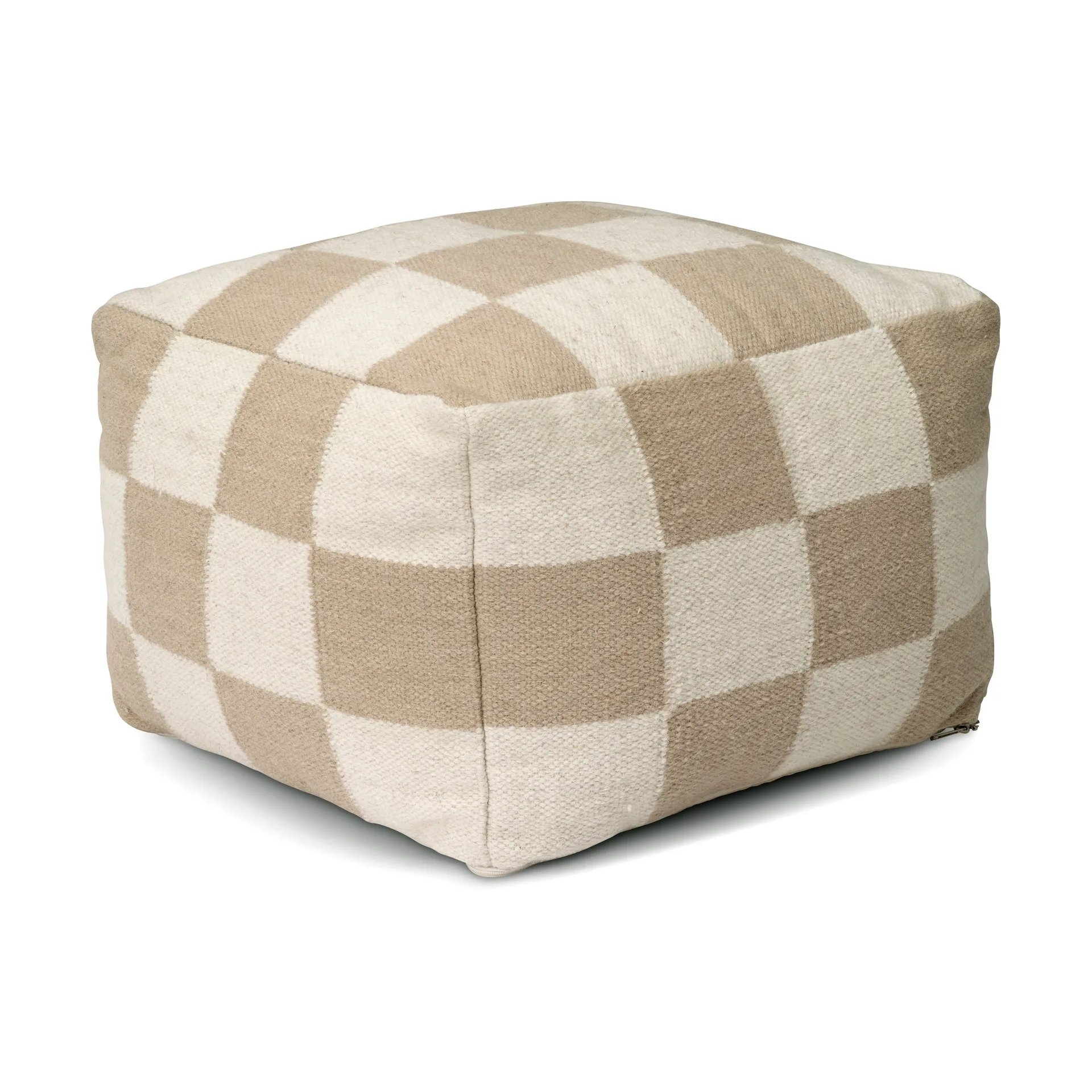 Pouf Square 50x50 cm, Blanc-naturel Classic Collection