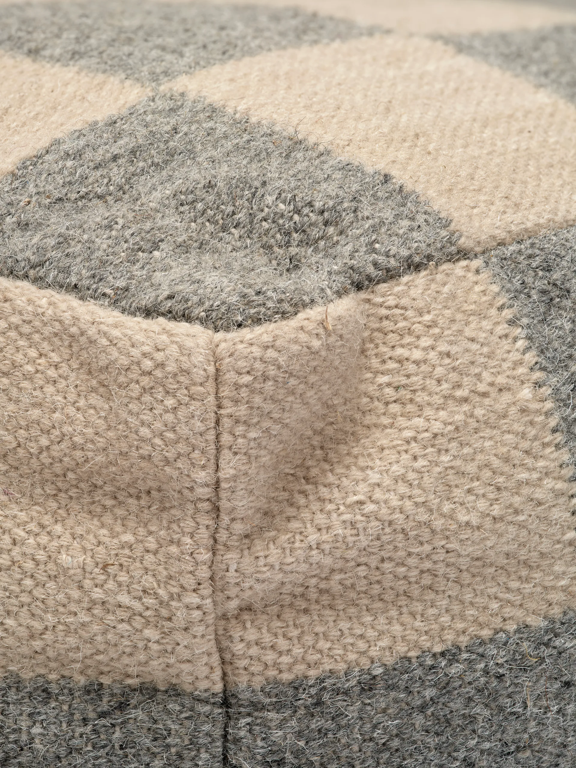Pouf Square 50x50 cm, Gris-naturel Classic Collection