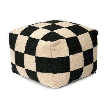 Pouf Square 50x50 cm - Noir-naturel - Classic Collection