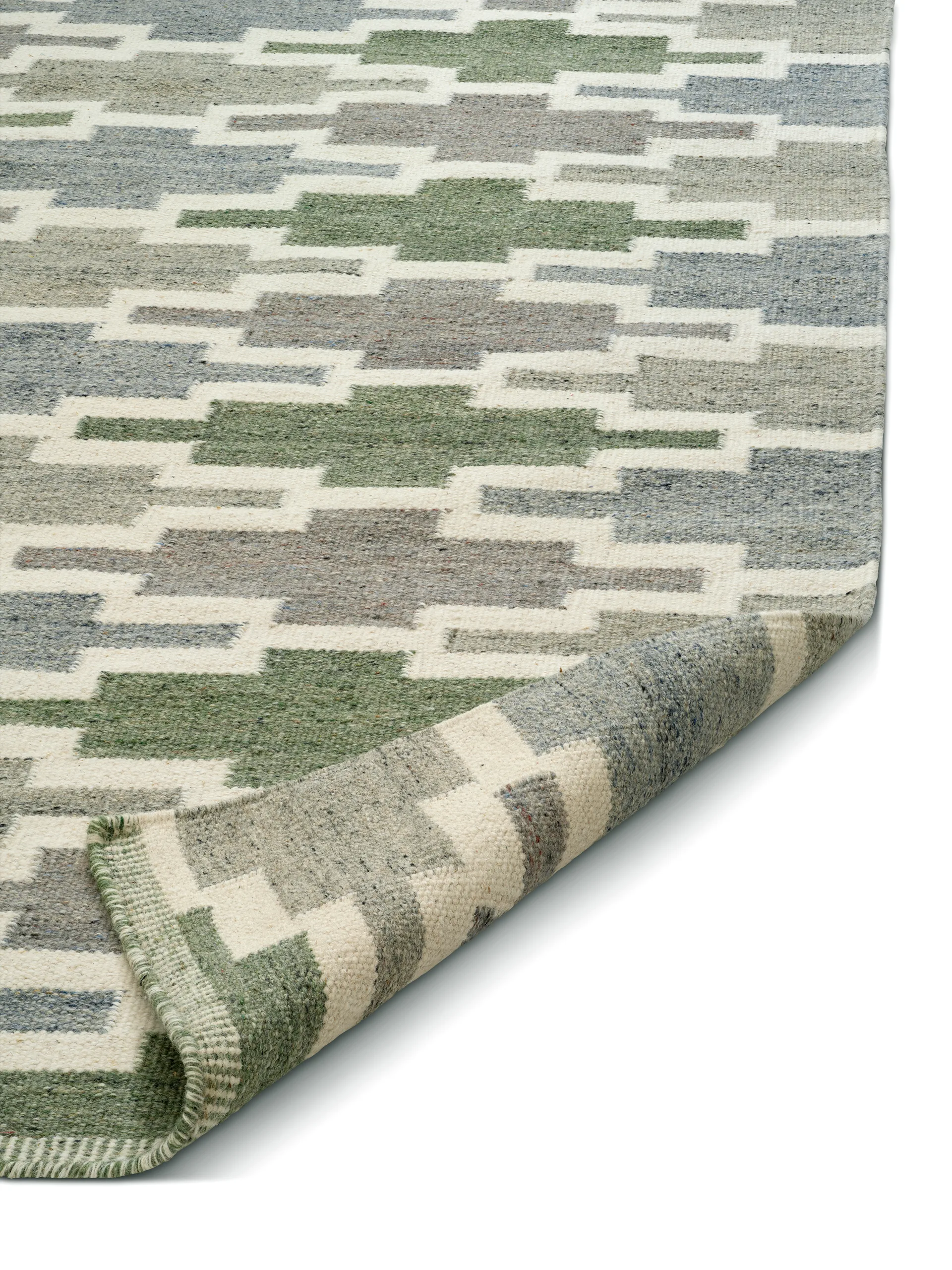 Röllakan Tapis Korsnäs, Bleu-vert, 200x300 cm Classic Collection