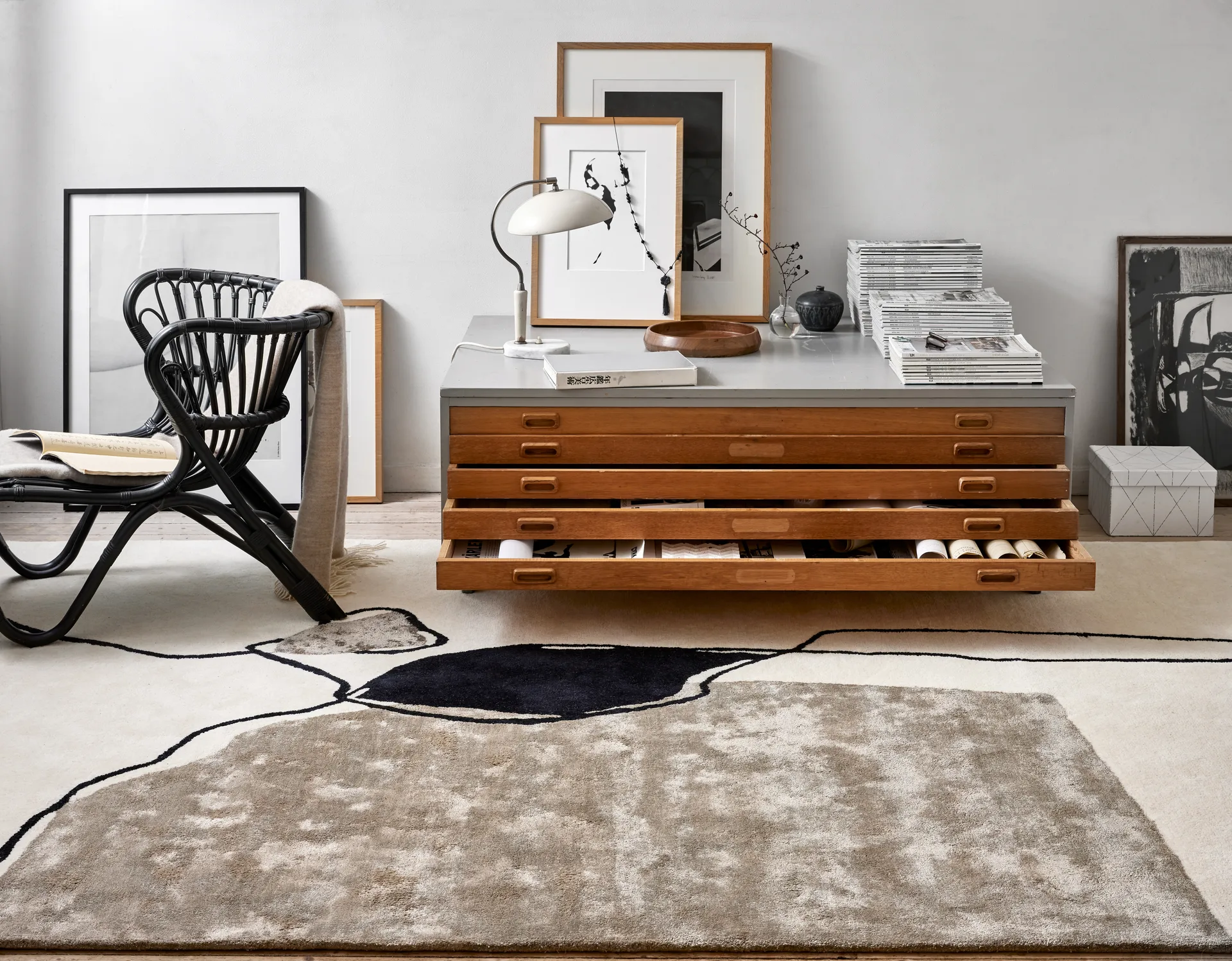 Tapis Abstract 250x350 cm, Ivory Classic Collection