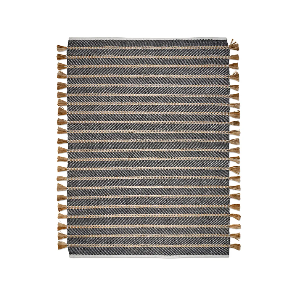 Tapis Cochin, noir/jute, 170x230 cm Classic Collection