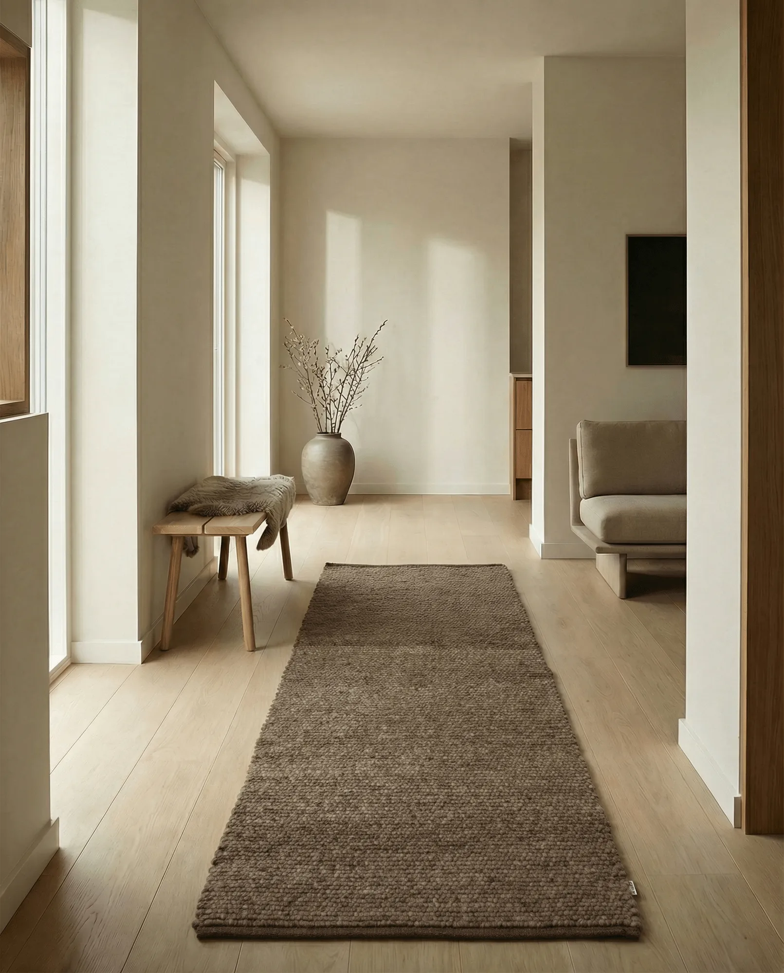 Tapis de couloir Merino, Marron, 80x150 cm Classic Collection
