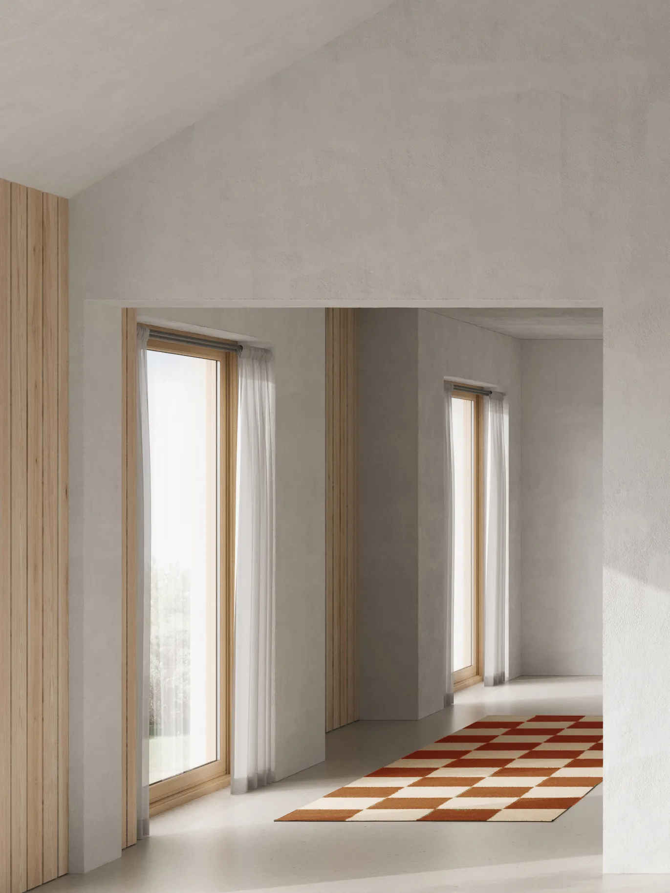 Tapis de couloir Square, Brown-naturel, 80x200 cm Classic Collection