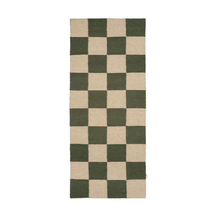 Tapis de couloir Square - Green-naturel, 80x200 cm - Classic Collection