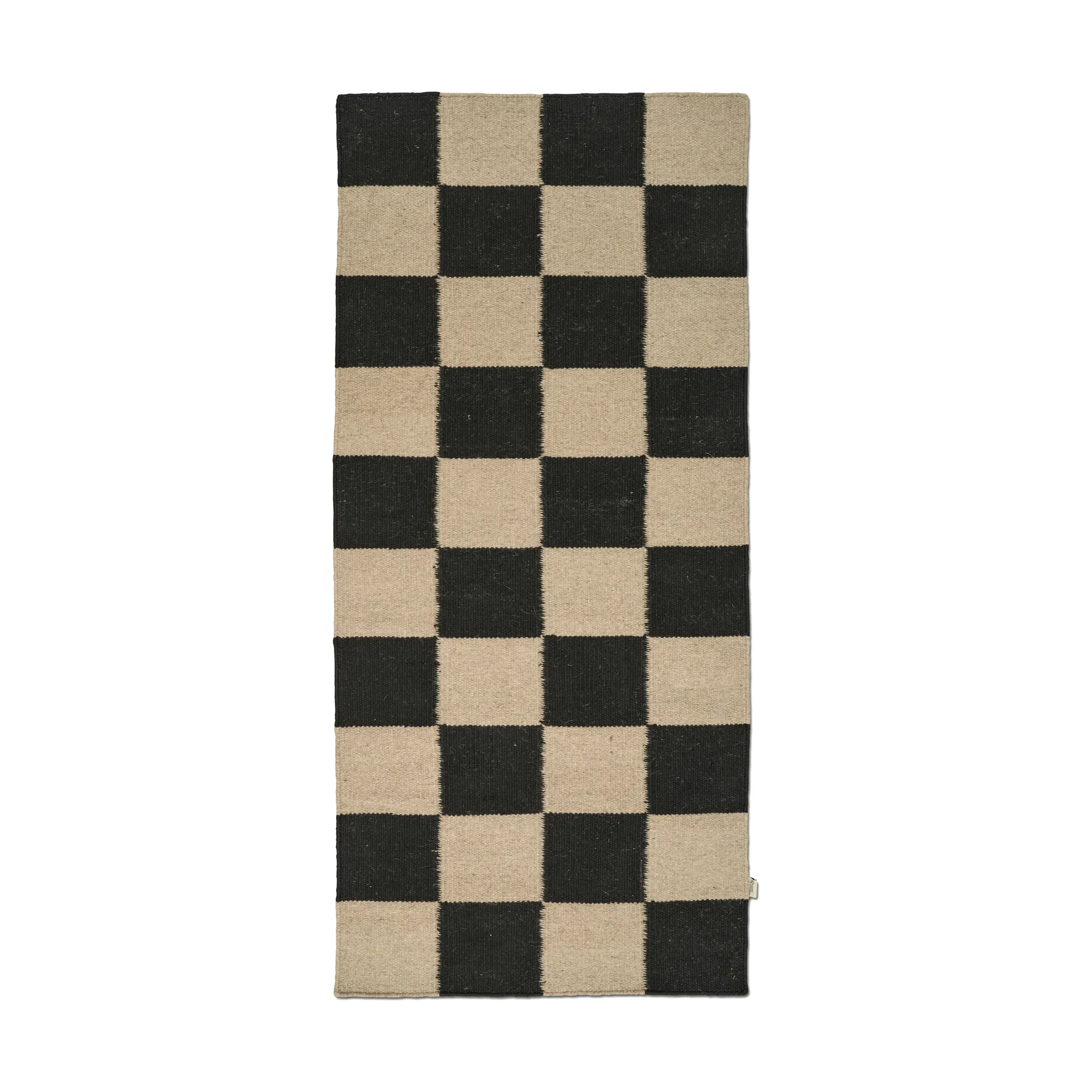 Tapis de couloir Squares, Black-natural, 80x200 cm Classic Collection