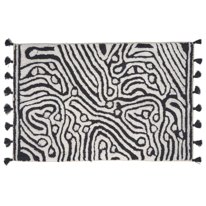 Tapis de salle de bain Maze 60x90 cm - Noir-blanc - Classic Collection
