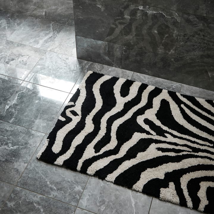 Tapis de salle de bain Zebra 60x90 cm - Noir-blanc - Classic Collection
