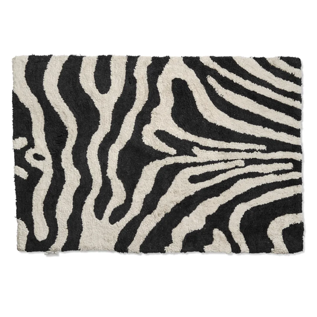 Tapis de salle de bain Zebra 60x90 cm, Noir-blanc Classic Collection