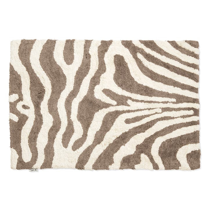 Tapis de salle de bain Zebra 60x90 cm - Simply taupe-blanc - Classic Collection