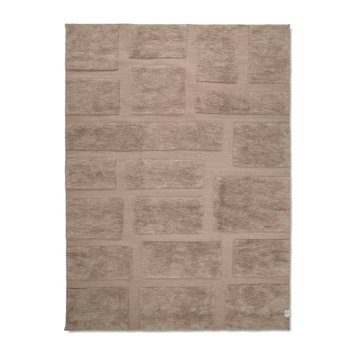 Tapis en laine Bricks 170x230 cm - Beige - Classic Collection