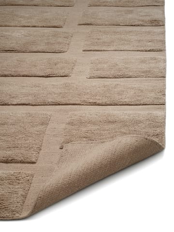 Tapis en laine Bricks 170x230 cm - Beige - Classic Collection