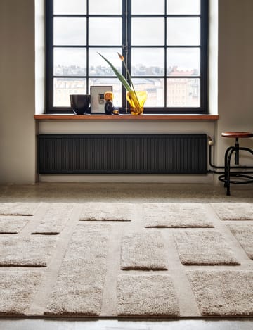 Tapis en laine Bricks 170x230 cm - Beige - Classic Collection