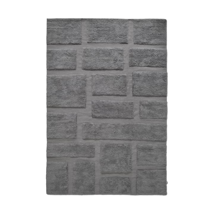 Tapis en laine Bricks 170x230 cm - Gris - Classic Collection