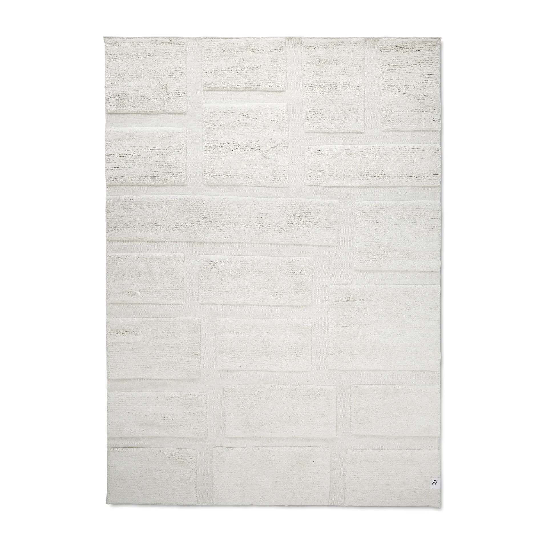 Tapis en laine Bricks 200x300 cm, Ivoire Classic Collection