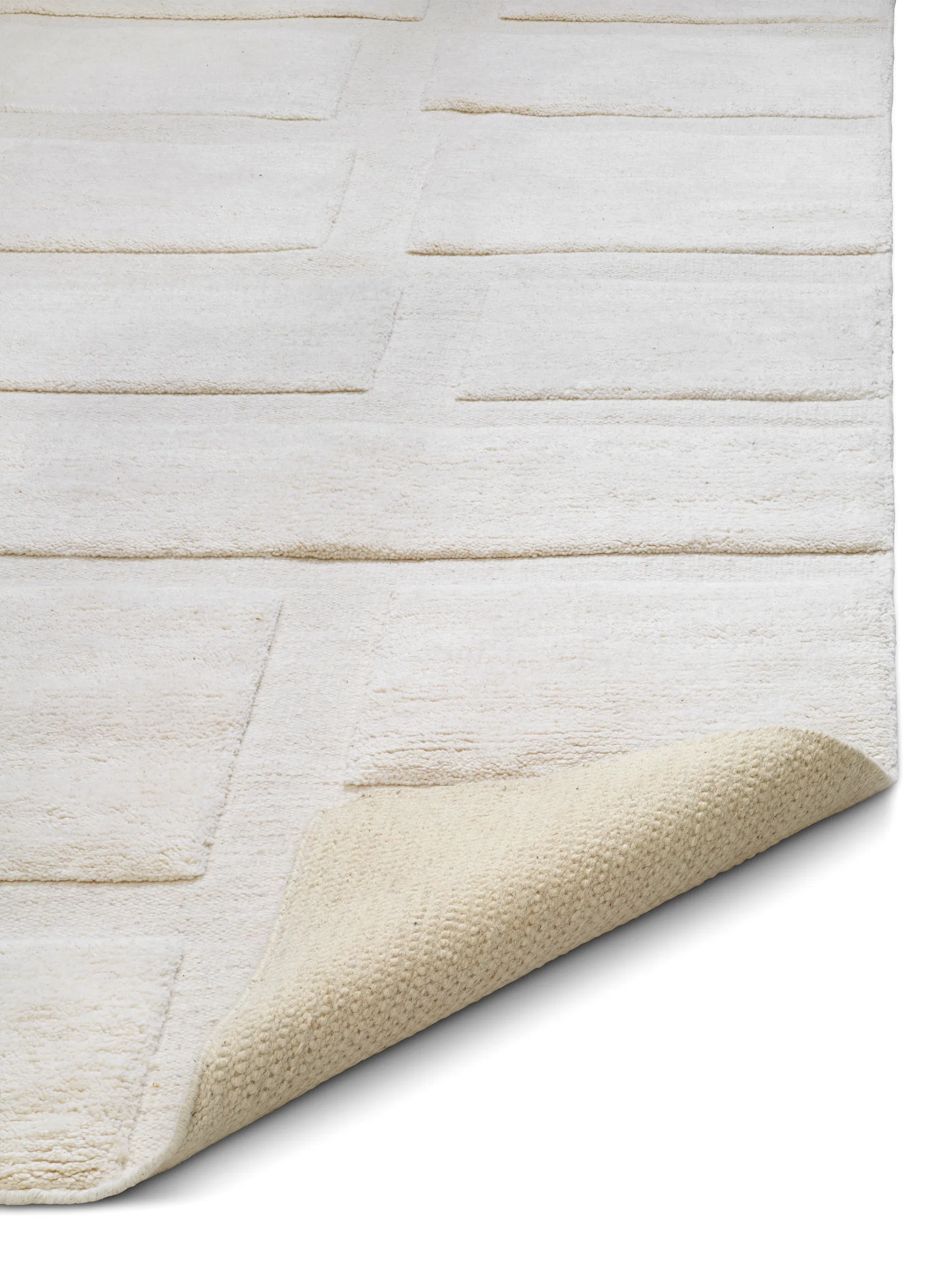Tapis en laine Bricks 200x300 cm, Ivoire Classic Collection