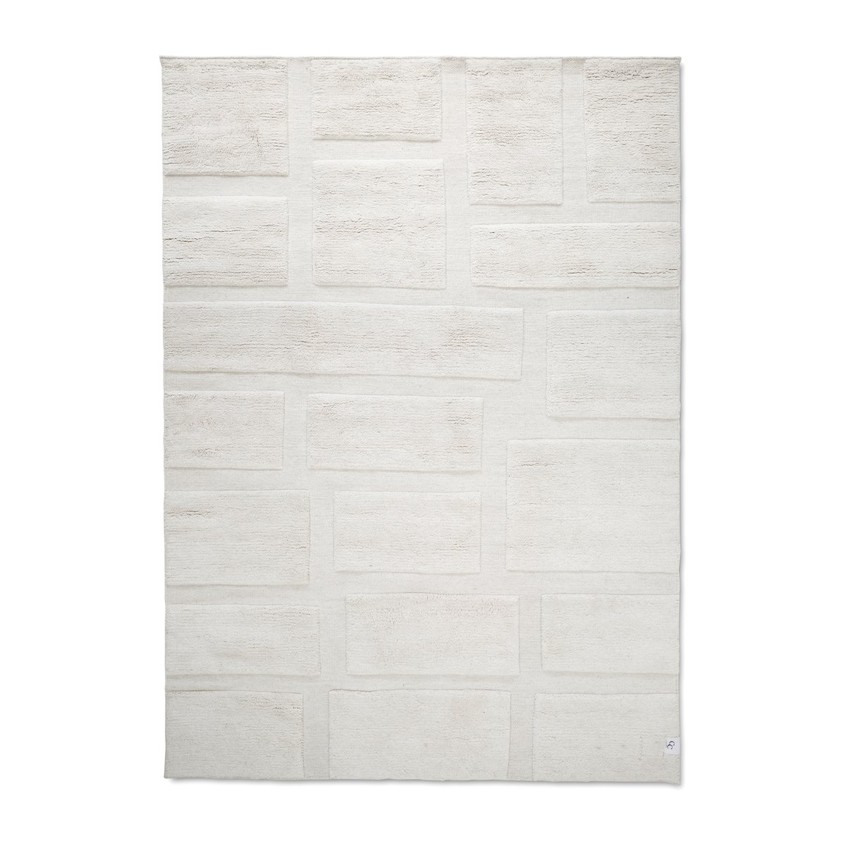 Classic Collection Tapis en laine Bricks 250x350 cm Ivoire