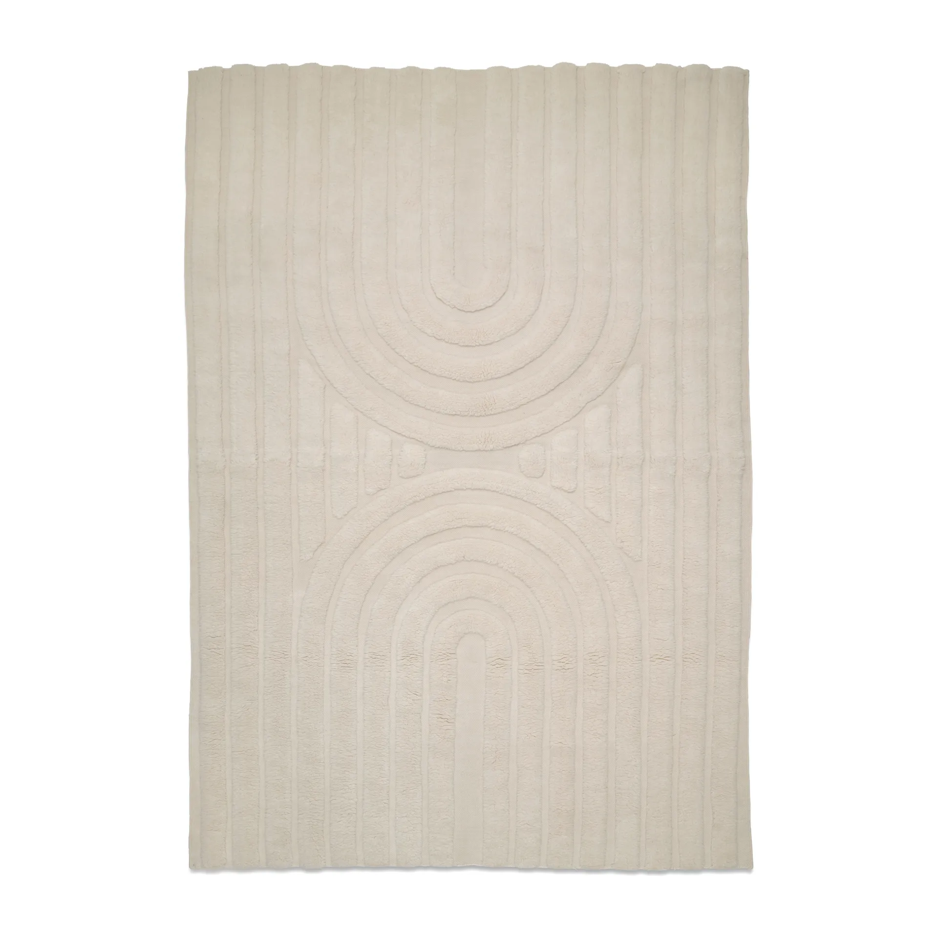 Tapis en laine Curve 250x350 cm, Ivoire Classic Collection
