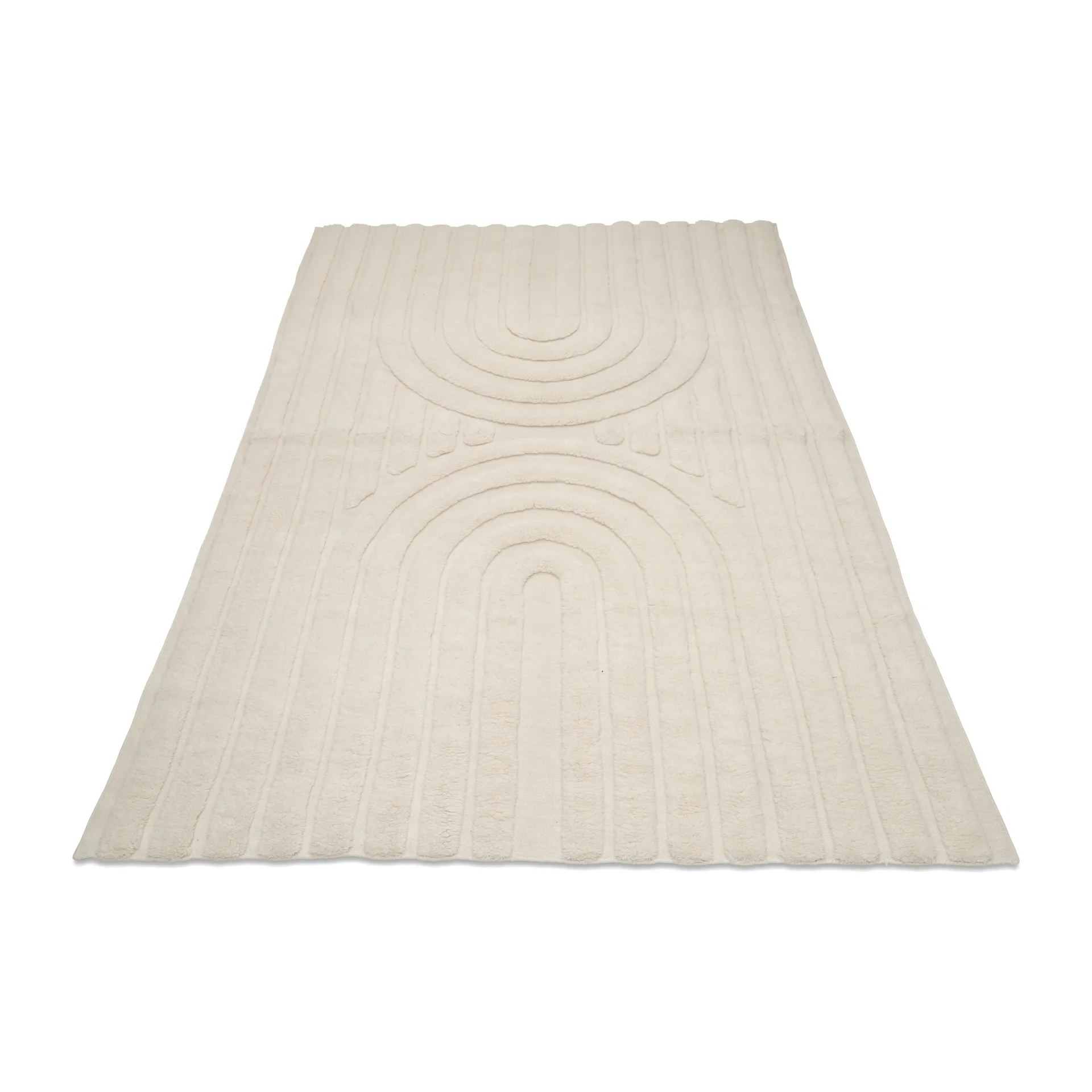 Tapis en laine Curve 250x350 cm, Ivoire Classic Collection