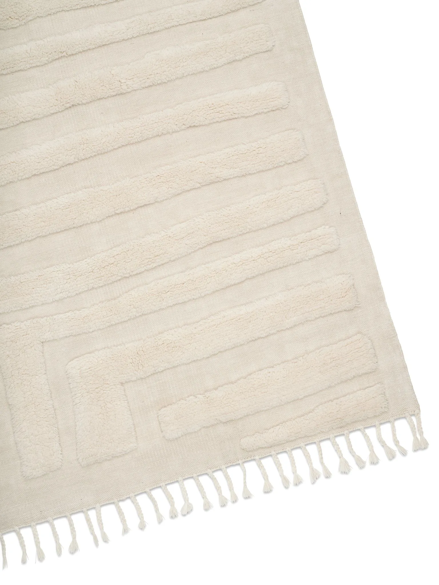 Tapis en laine Field 170x230 cm, Ivoire Classic Collection