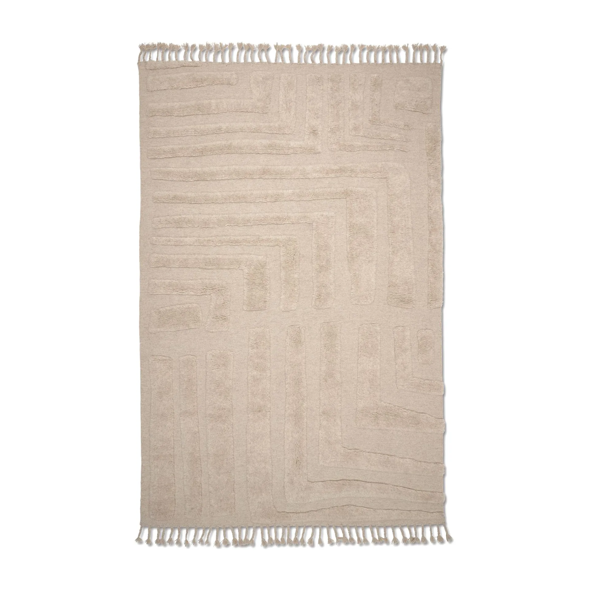 Tapis en laine Field 200x300 cm, Beige naturel Classic Collection