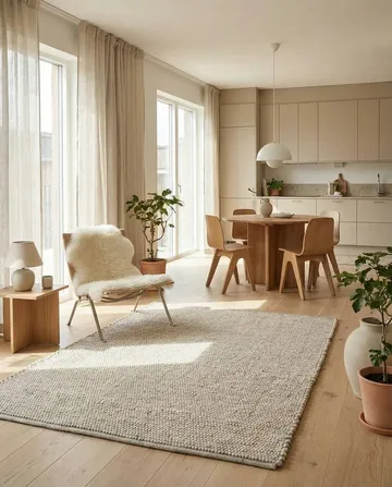 Tapis en laine Merino - oat, 250x350 cm - Classic Collection