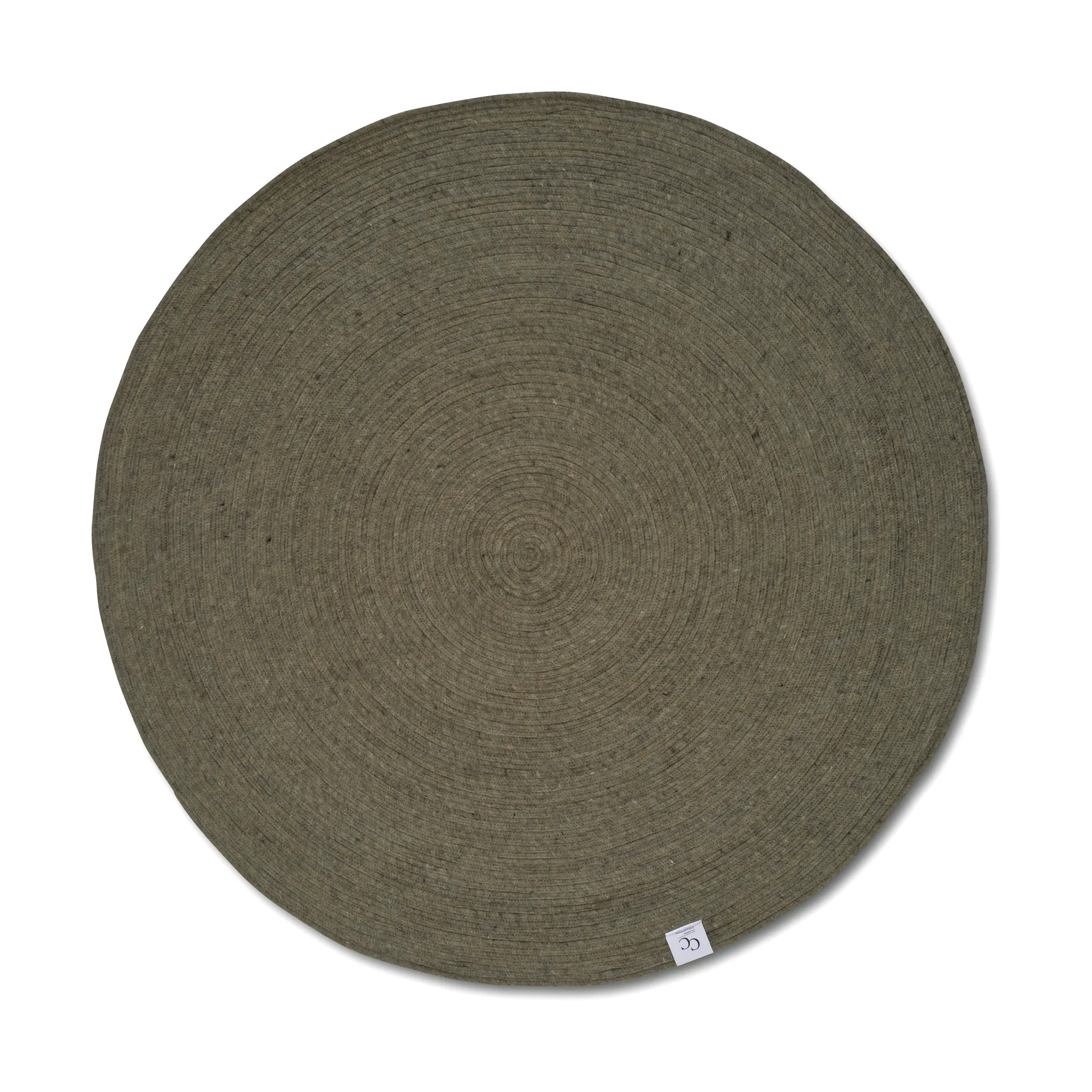 Tapis en laine Merino rond Ø240 cm, Dark green Classic Collection