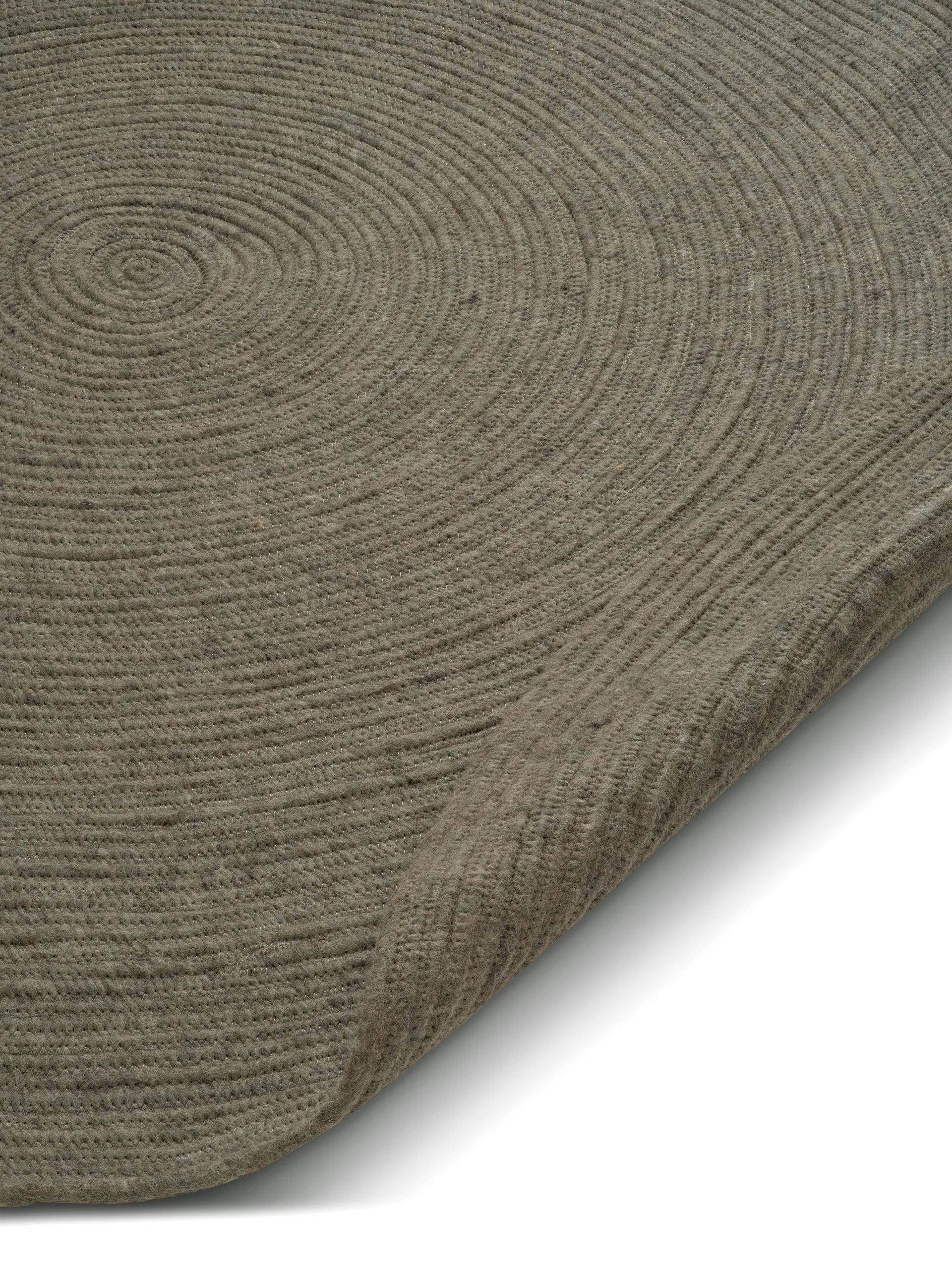 Tapis en laine Merino rond Ø240 cm, Dark green Classic Collection